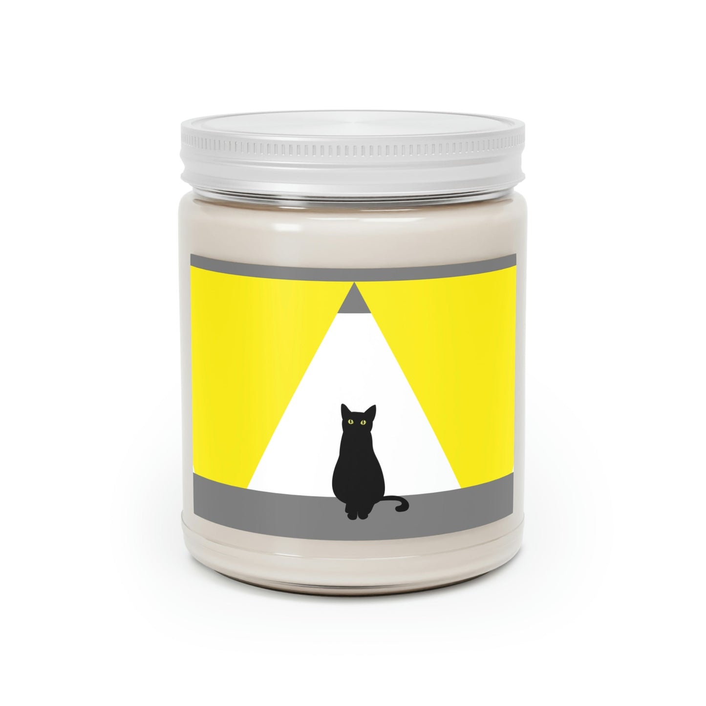 Black Cat Watching Lord of Light Looking At Sunset Scented Candle Up to 60hSoy Wax 9oz Ichaku [Perfect Gifts Selection]