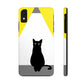 Black Cat Watching Lord of Light Looking At Sunset Tough Phone Cases Case-Mate Ichaku [Perfect Gifts Selection]