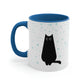 Black Cat Winter Snowflake Anime Art Classic Accent Coffee Mug 11oz Ichaku [Perfect Gifts Selection]