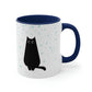 Black Cat Winter Snowflake Anime Art Classic Accent Coffee Mug 11oz Ichaku [Perfect Gifts Selection]