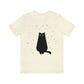 Black Cat Winter Snowflake Anime Art Unisex Jersey Short Sleeve T-Shirt Ichaku [Perfect Gifts Selection]