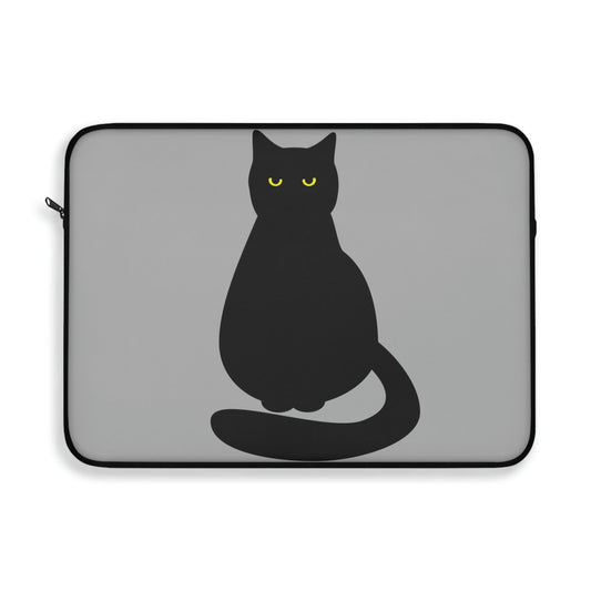 Black Cat with Eyes Animals Kitties Lovers Laptop Sleeve Ichaku [Perfect Gifts Selection]