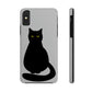 Black Cat with Eyes Animals Kitties Lovers Tough Phone Cases Case-Mate Ichaku [Perfect Gifts Selection]