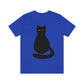 Black Cat with Eyes Animals Kitties Lovers Unisex Jersey Short Sleeve T-Shirt Ichaku [Perfect Gifts Selection]