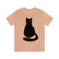 Black Cat with Eyes Animals Kitties Lovers Unisex Jersey Short Sleeve T-Shirt Ichaku [Perfect Gifts Selection]