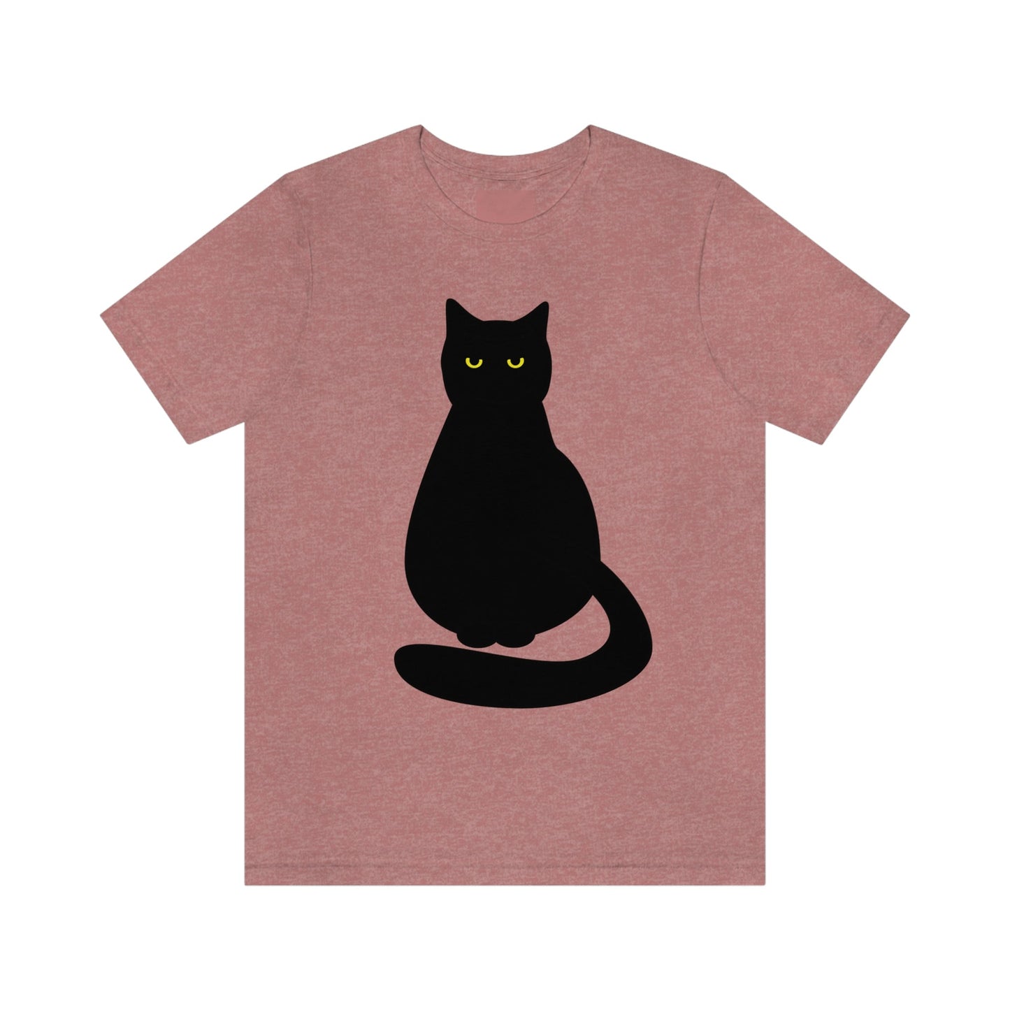 Black Cat with Eyes Animals Kitties Lovers Unisex Jersey Short Sleeve T-Shirt Ichaku [Perfect Gifts Selection]