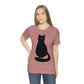 Black Cat with Eyes Animals Kitties Lovers Unisex Jersey Short Sleeve T-Shirt Ichaku [Perfect Gifts Selection]