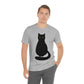 Black Cat with Eyes Animals Kitties Lovers Unisex Jersey Short Sleeve T-Shirt Ichaku [Perfect Gifts Selection]