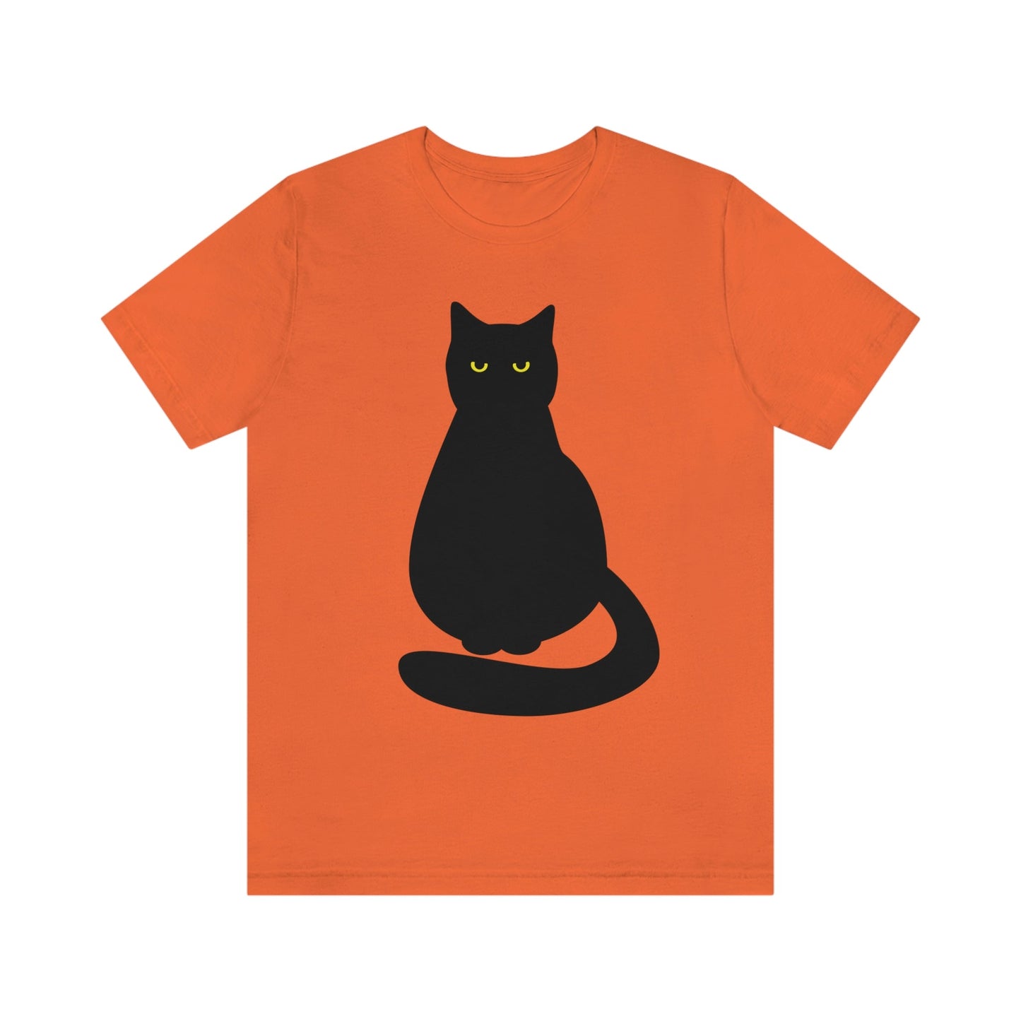 Black Cat with Eyes Animals Kitties Lovers Unisex Jersey Short Sleeve T-Shirt Ichaku [Perfect Gifts Selection]