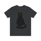 Black Cat with Eyes Animals Kitties Lovers Unisex Jersey Short Sleeve T-Shirt Ichaku [Perfect Gifts Selection]