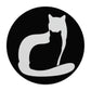 Black White Cat with Shadow Dzen Animals Lovers Ergonomic Non-slip Creative Design Mouse Pad Ichaku [Perfect Gifts Selection]