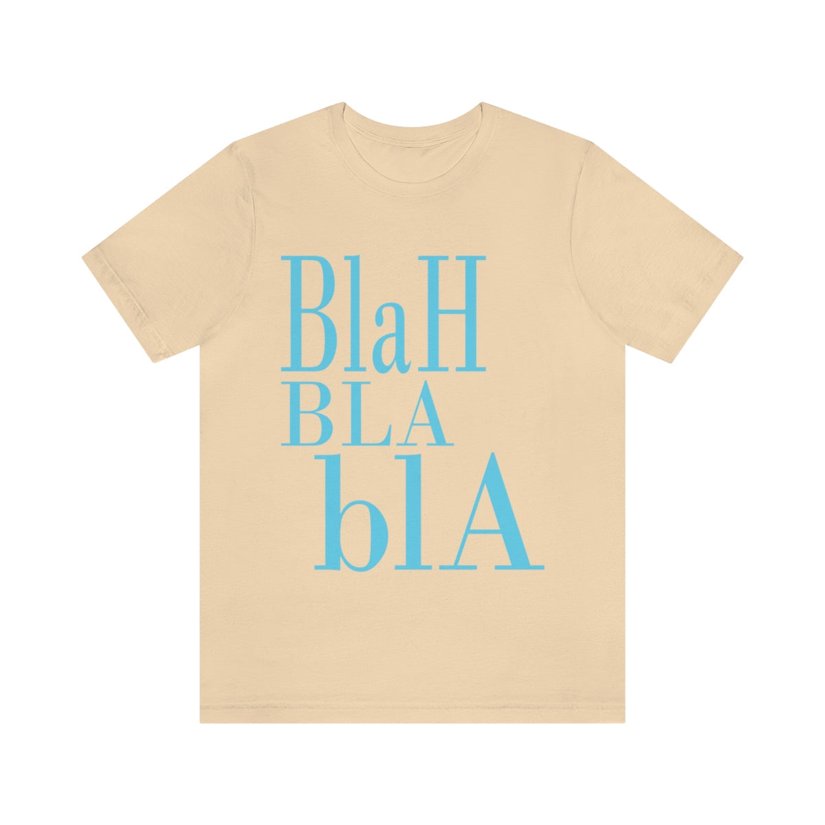 Blah Bla Bla Funny Typography Jersey Short Sleeve T-Shirt Ichaku [Perfect Gifts Selection]