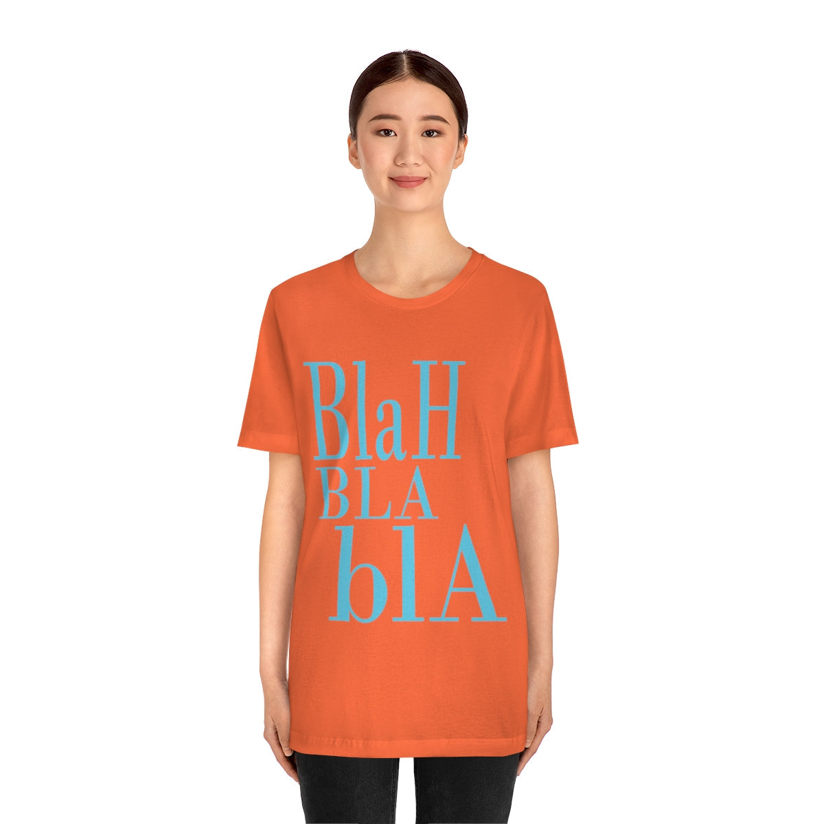 Blah Bla Bla Funny Typography Jersey Short Sleeve T-Shirt Ichaku [Perfect Gifts Selection]