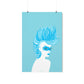 Blue Punk Woman Art Unique Edgy Graphic Premium Matte Vertical Posters Ichaku [Perfect Gifts Selection]