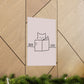 Book Lover Cute Cat Reading Club Beige Art Premium Matte Vertical Posters Ichaku [Perfect Gifts Selection]