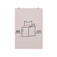 Book Lover Cute Cat Reading Club Beige Art Premium Matte Vertical Posters Ichaku [Perfect Gifts Selection]