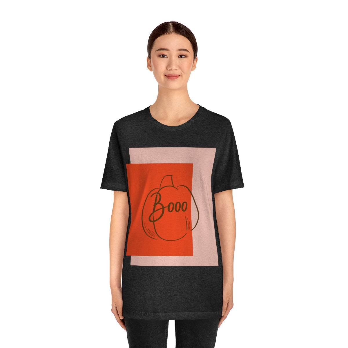 Booo! Halloween Cute Scary Pumpkin Jack O Lantern Unisex Jersey Short Sleeve T-Shirt Ichaku [Perfect Gifts Selection]