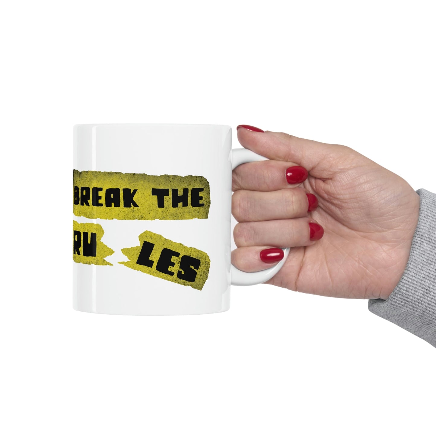 Break the Rules Motivational Quotes Ceramic Mug 11oz Ichaku [Perfect Gifts Selection]