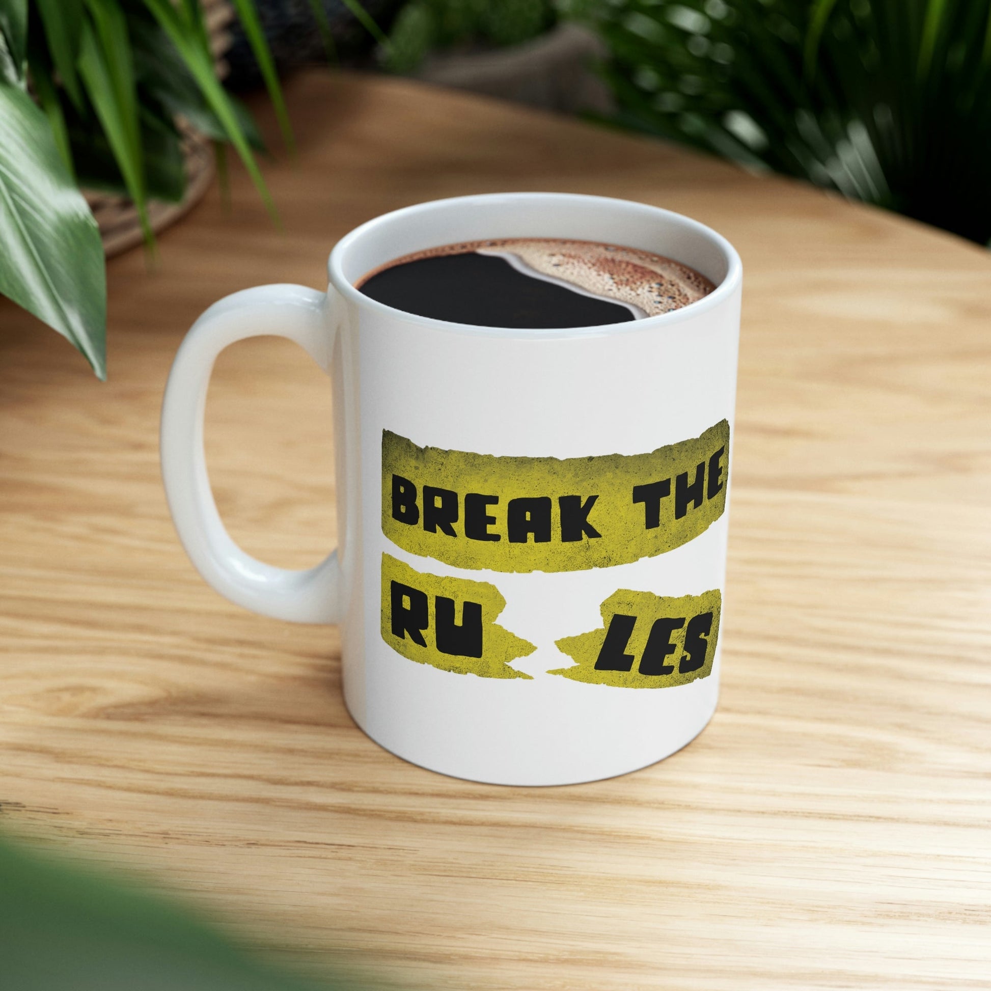 Break the Rules Motivational Quotes Ceramic Mug 11oz Ichaku [Perfect Gifts Selection]