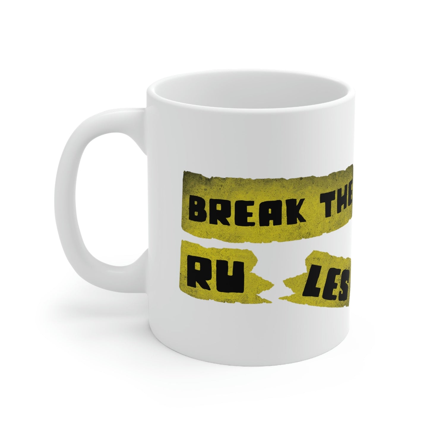 Break the Rules Motivational Quotes Ceramic Mug 11oz Ichaku [Perfect Gifts Selection]