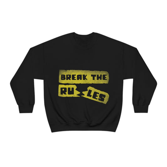 Break the Rules Motivational Quotes Unisex Heavy Blend™ Crewneck Sweatshirt Ichaku [Perfect Gifts Selection]