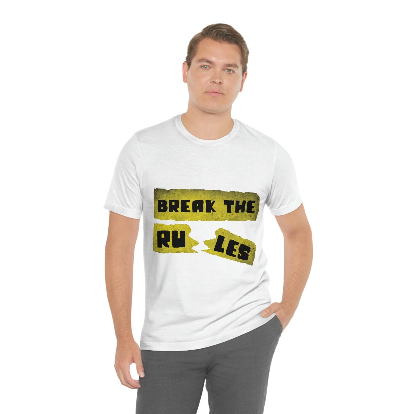 Break the Rules Motivational Quotes Unisex Jersey Short Sleeve T-Shirt Ichaku [Perfect Gifts Selection]