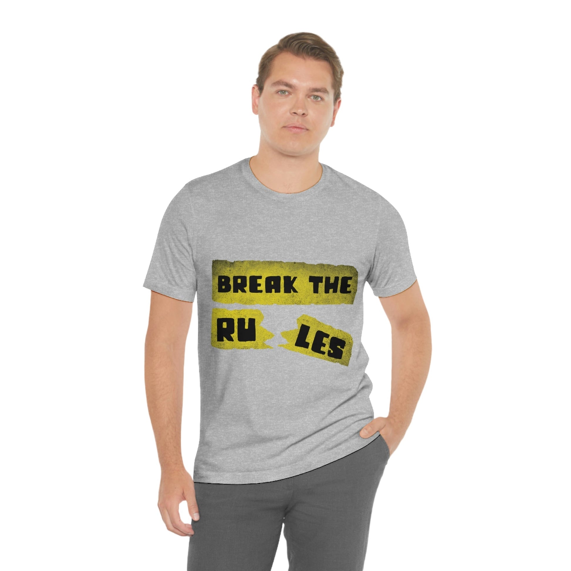 Break the Rules Motivational Quotes Unisex Jersey Short Sleeve T-Shirt Ichaku [Perfect Gifts Selection]