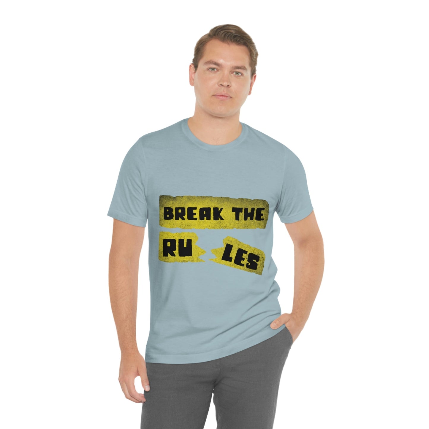 Break the Rules Motivational Quotes Unisex Jersey Short Sleeve T-Shirt Ichaku [Perfect Gifts Selection]