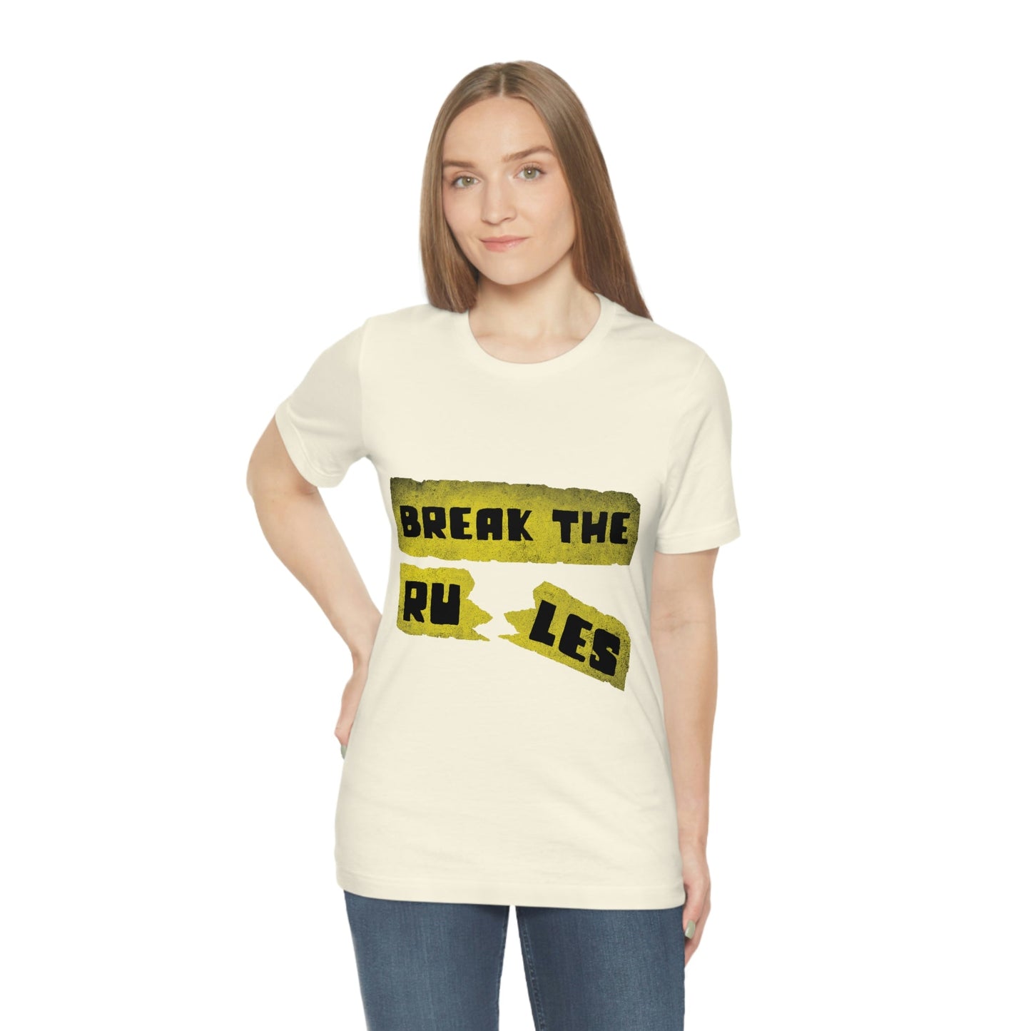 Break the Rules Motivational Quotes Unisex Jersey Short Sleeve T-Shirt Ichaku [Perfect Gifts Selection]