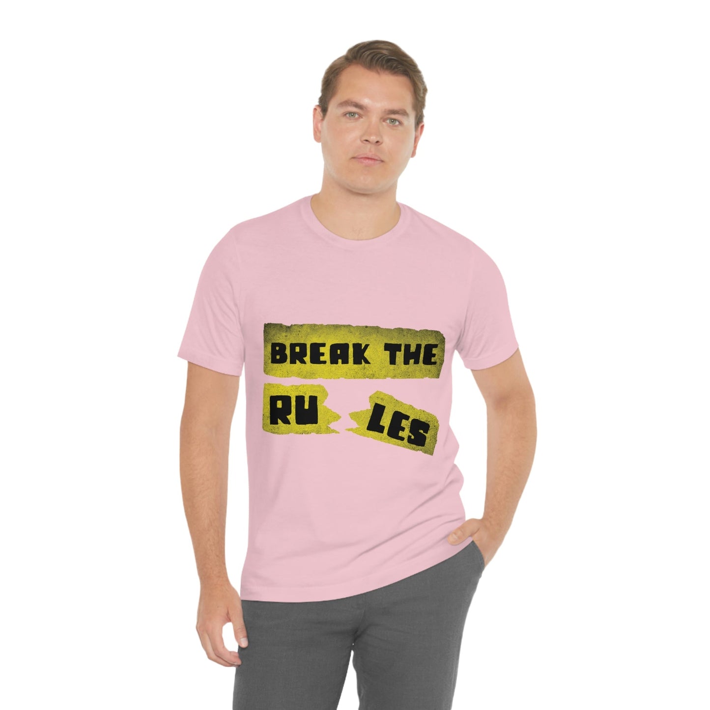 Break the Rules Motivational Quotes Unisex Jersey Short Sleeve T-Shirt Ichaku [Perfect Gifts Selection]