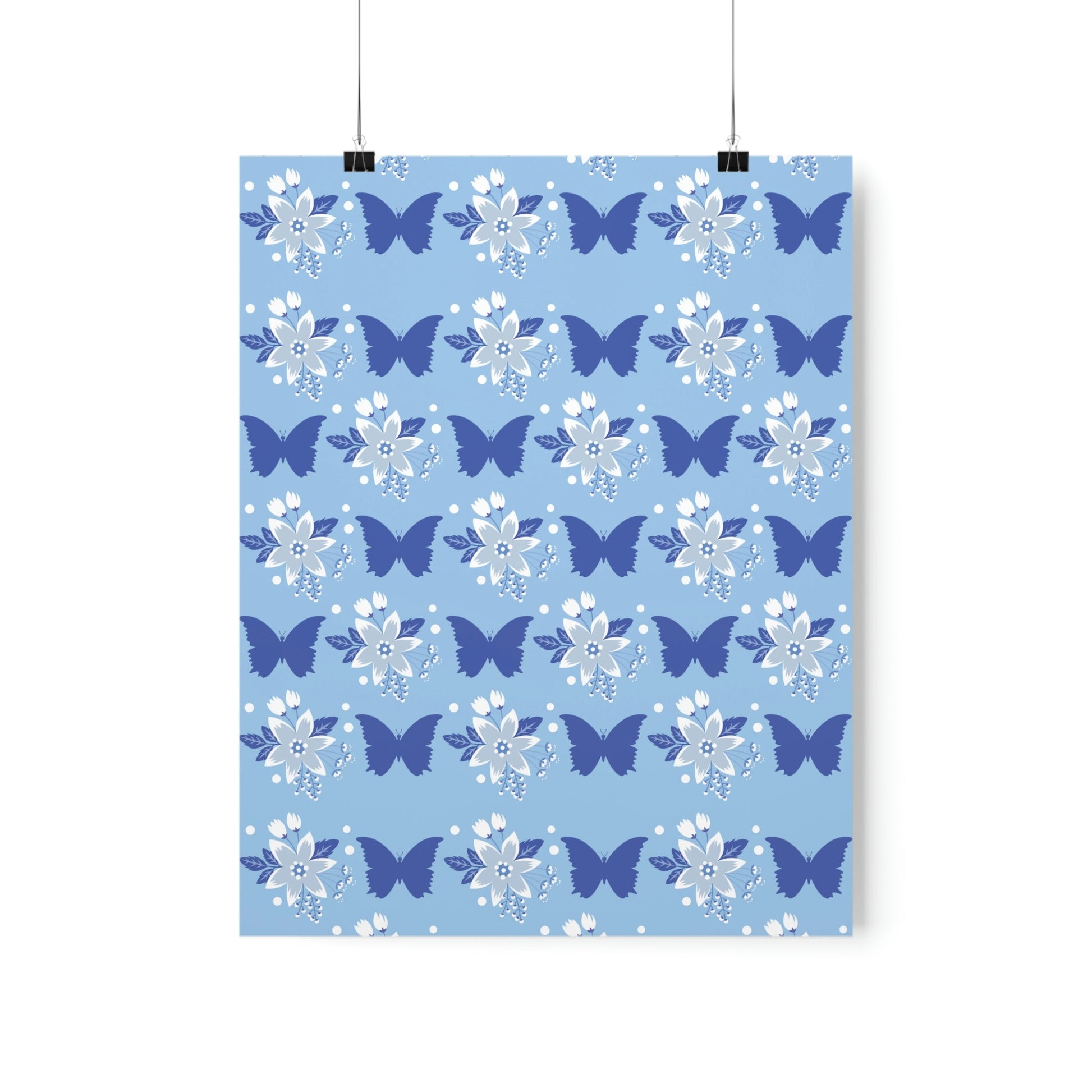 Butterfly Pattern Nature Animal Lovers Modern Art Premium Matte Vertical Posters Ichaku [Perfect Gifts Selection]