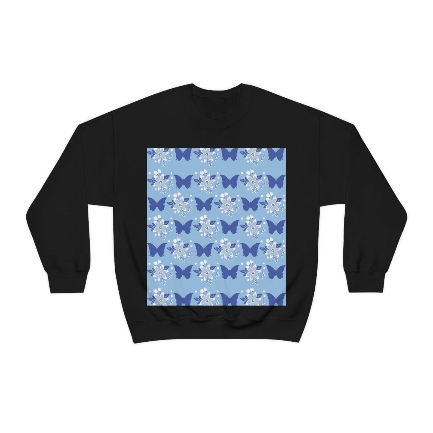 Butterfly Pattern Nature Animal Lovers Unisex Heavy Blend™ Crewneck Sweatshirt Ichaku [Perfect Gifts Selection]