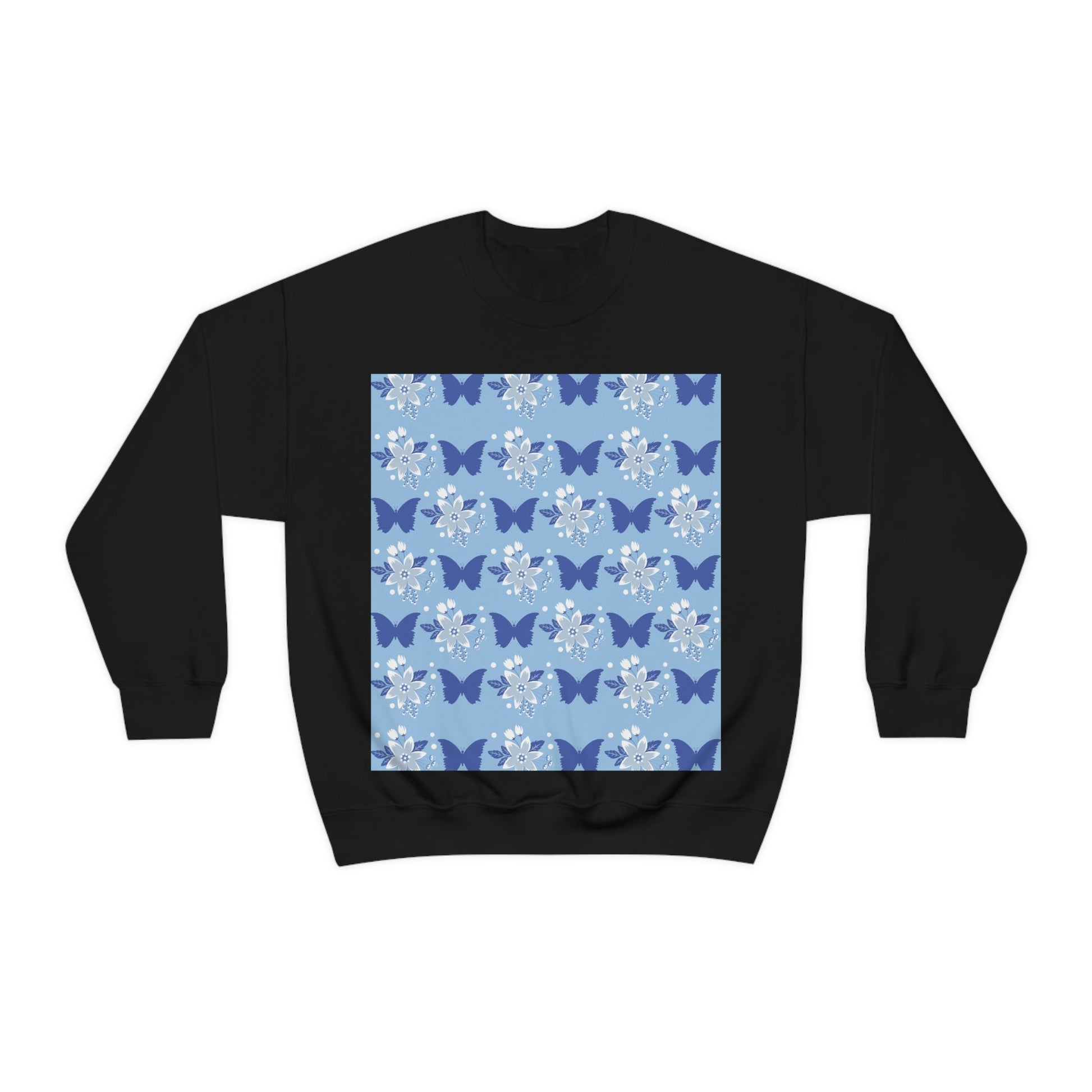 Butterfly Pattern Nature Animal Lovers Unisex Heavy Blend™ Crewneck Sweatshirt Ichaku [Perfect Gifts Selection]