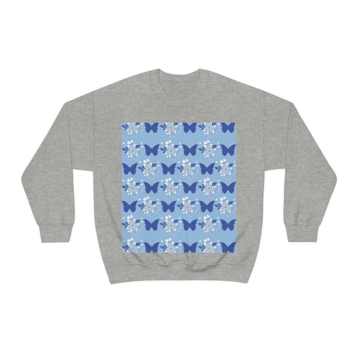 Butterfly Pattern Nature Animal Lovers Unisex Heavy Blend™ Crewneck Sweatshirt Ichaku [Perfect Gifts Selection]