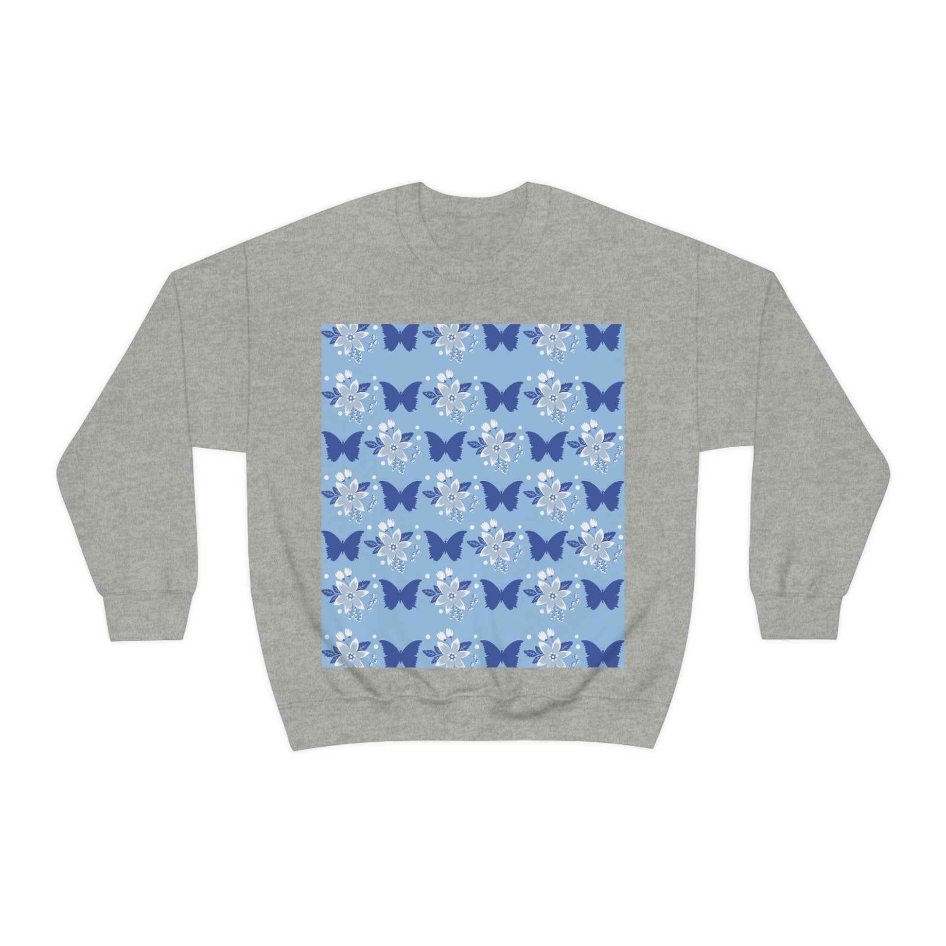 Butterfly Pattern Nature Animal Lovers Unisex Heavy Blend™ Crewneck Sweatshirt Ichaku [Perfect Gifts Selection]