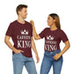 Caffeine King Quotes Coffee Lovers Unisex Jersey Short Sleeve T-Shirt Ichaku [Perfect Gifts Selection]