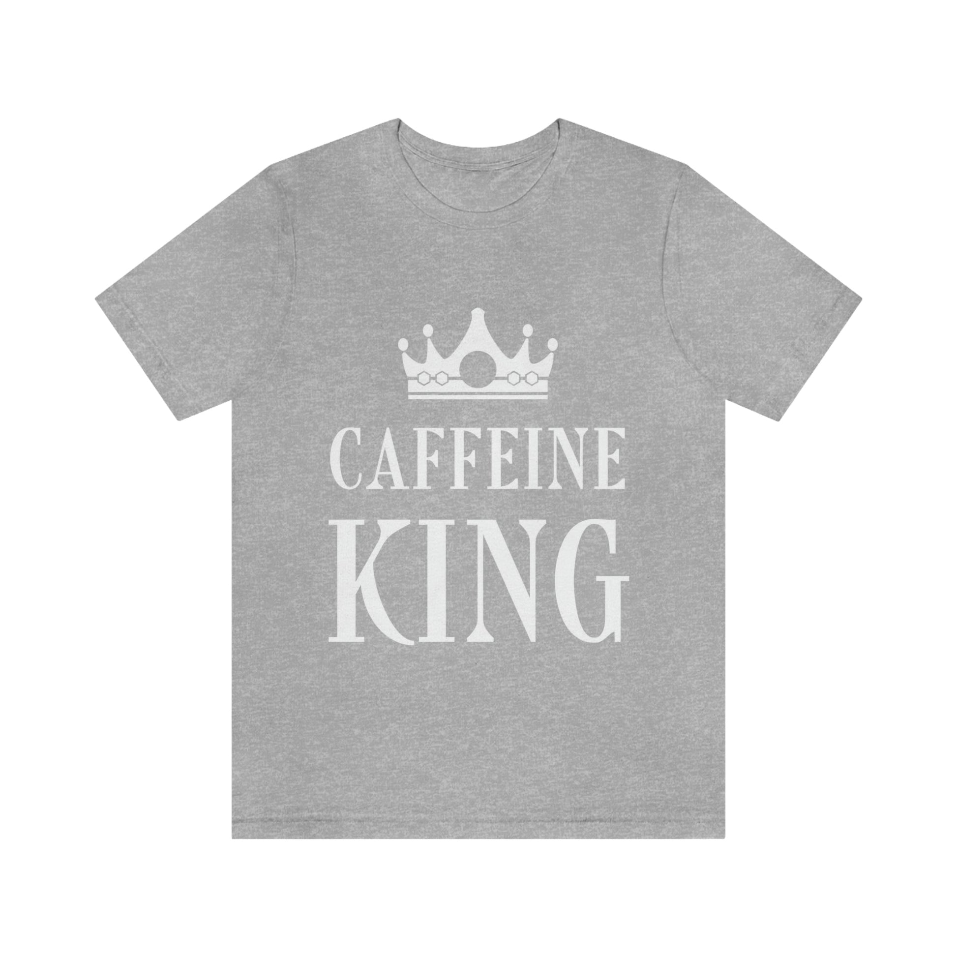 Caffeine King Quotes Coffee Lovers Unisex Jersey Short Sleeve T-Shirt Ichaku [Perfect Gifts Selection]