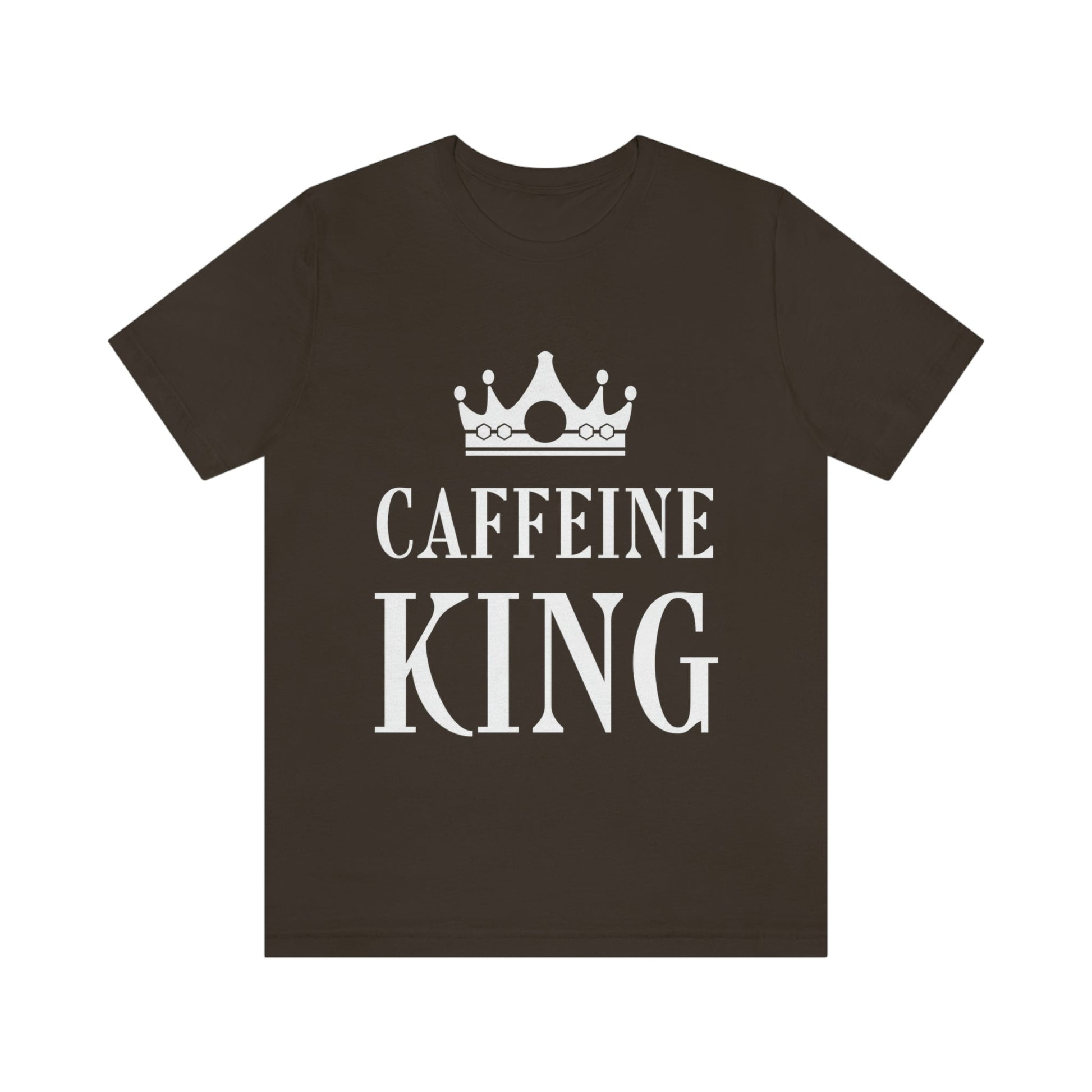 Caffeine King Quotes Coffee Lovers Unisex Jersey Short Sleeve T-Shirt Ichaku [Perfect Gifts Selection]