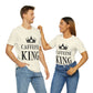 Caffeine King Quotes Coffee Lovers Unisex Jersey Short Sleeve T-Shirt Ichaku [Perfect Gifts Selection]