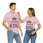 Caffeine King Quotes Coffee Lovers Unisex Jersey Short Sleeve T-Shirt Ichaku [Perfect Gifts Selection]