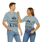 Caffeine King Quotes Coffee Lovers Unisex Jersey Short Sleeve T-Shirt Ichaku [Perfect Gifts Selection]