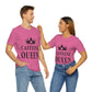 Caffeine Queen Quotes Coffee Lovers Typography Unisex Jersey Short Sleeve T-Shirt Ichaku [Perfect Gifts Selection]