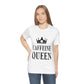 Caffeine Queen Quotes Coffee Lovers Typography Unisex Jersey Short Sleeve T-Shirt Ichaku [Perfect Gifts Selection]