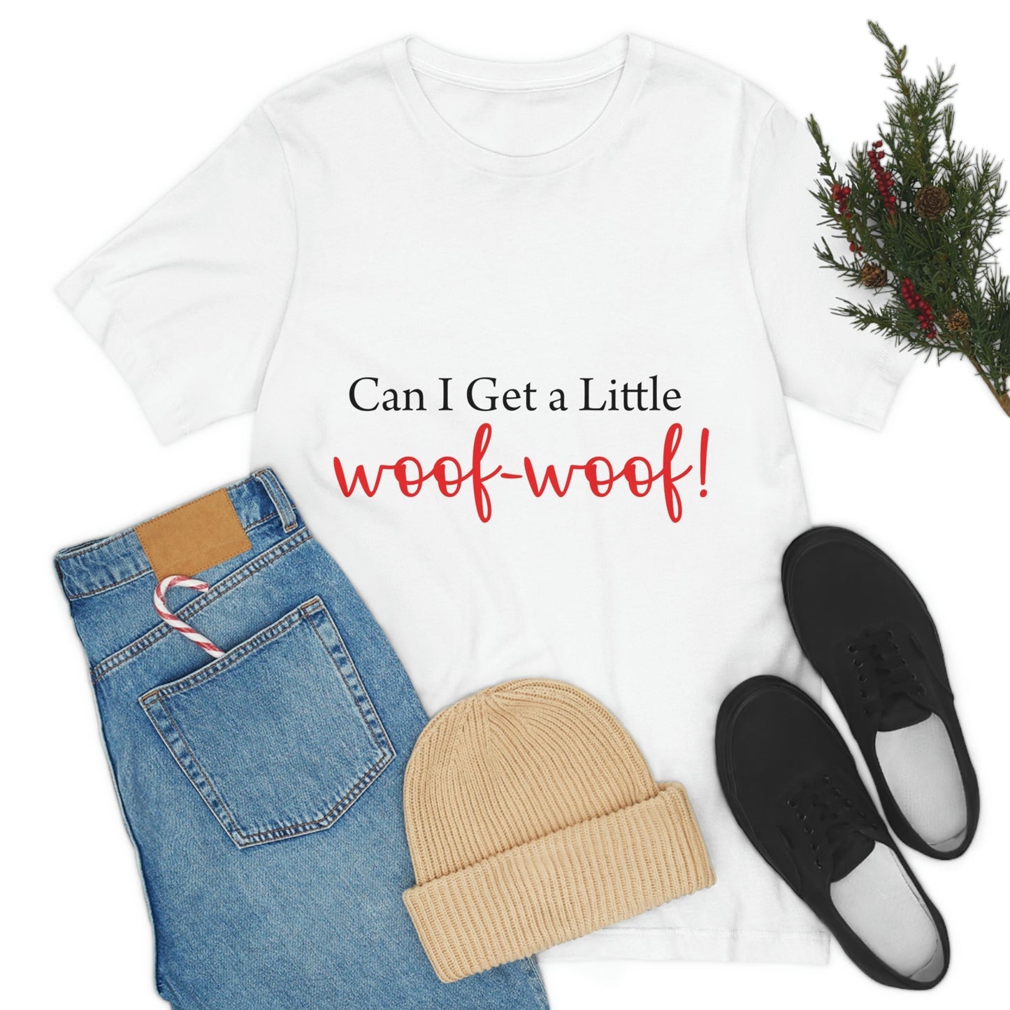 Can I Get a Little Woof Woof Puppy Love Quotes Unisex Jersey Short Sleeve T-Shirt Ichaku [Perfect Gifts Selection]