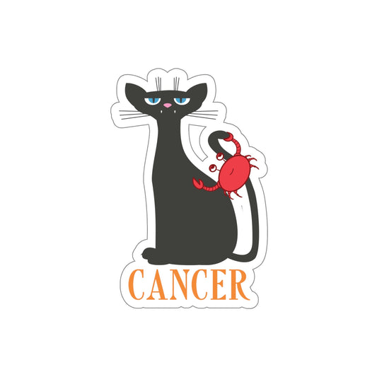 Cancer Cat Zodiac Sign Die-Cut Sticker Ichaku [Perfect Gifts Selection]