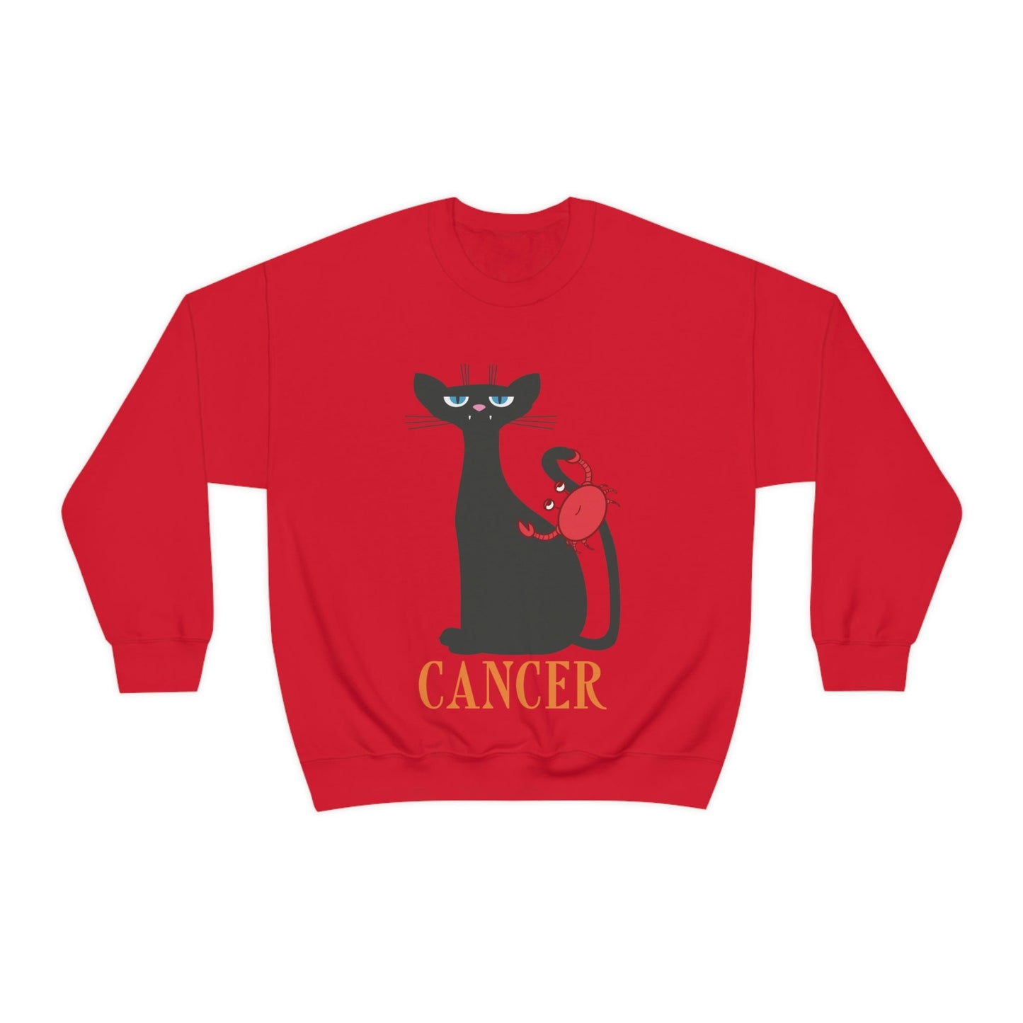 Cancer Cat Zodiac Sign Unisex Heavy Blend™ Crewneck Sweatshirt Ichaku [Perfect Gifts Selection]