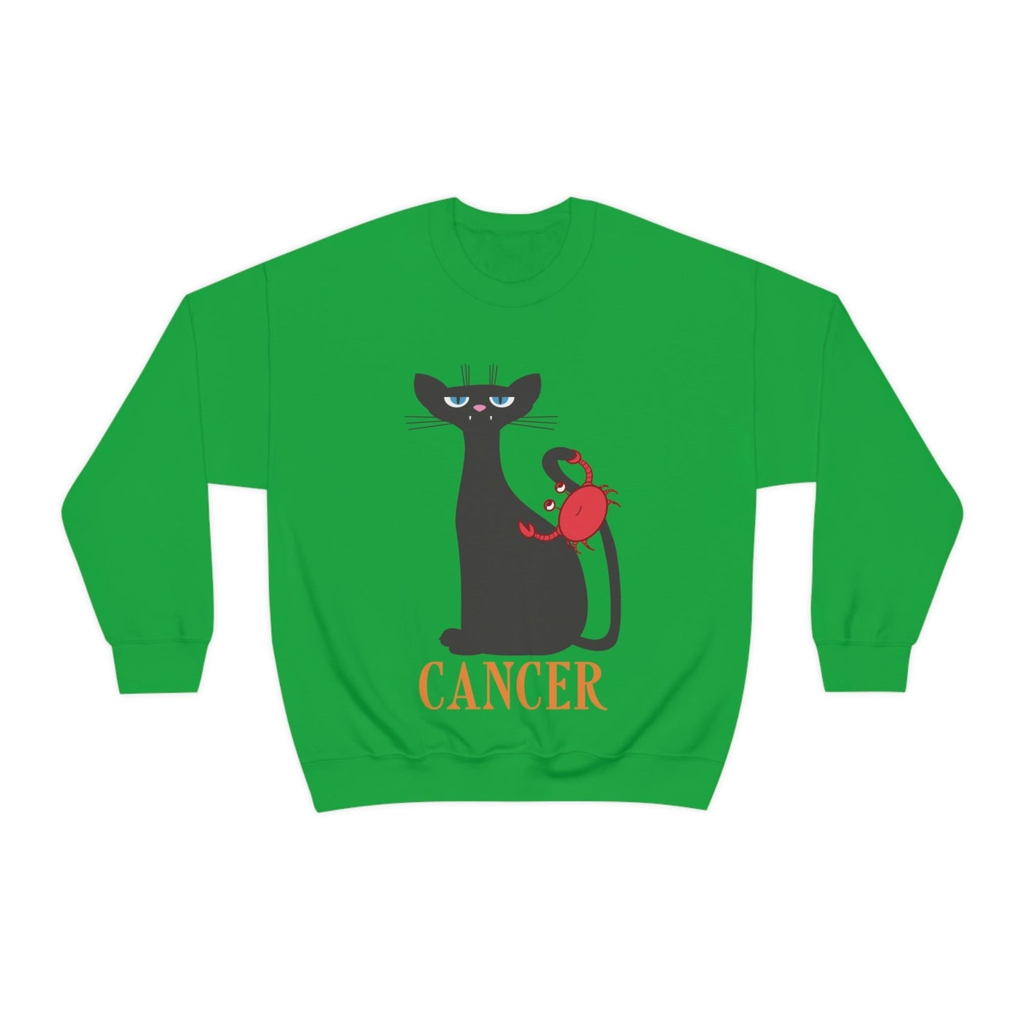 Cancer Cat Zodiac Sign Unisex Heavy Blend™ Crewneck Sweatshirt Ichaku [Perfect Gifts Selection]