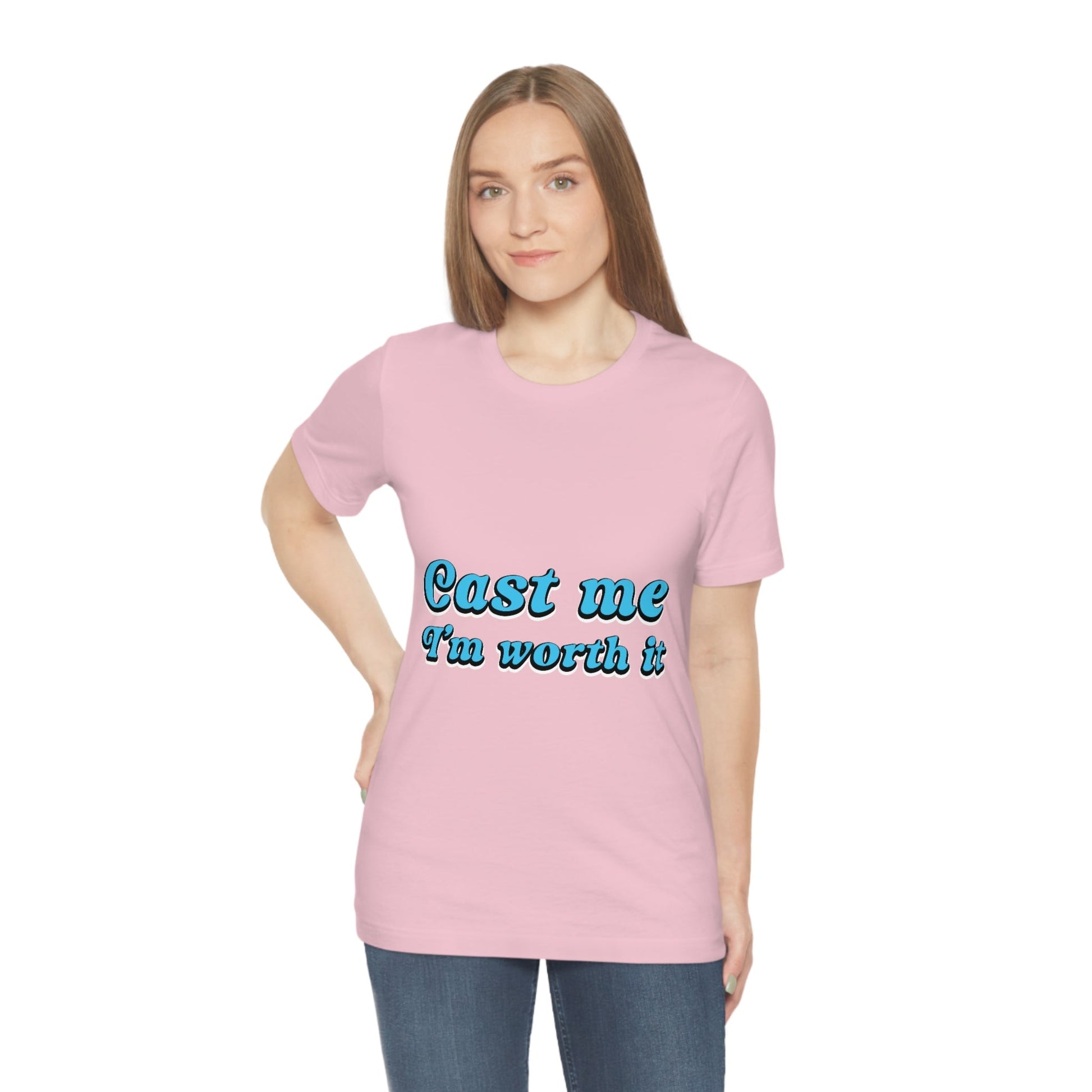 Cast Me I'm Worth It Retro Sayings Acting Quotes Unisex Jersey Short Sleeve T-Shirt Ichaku [Perfect Gifts Selection]