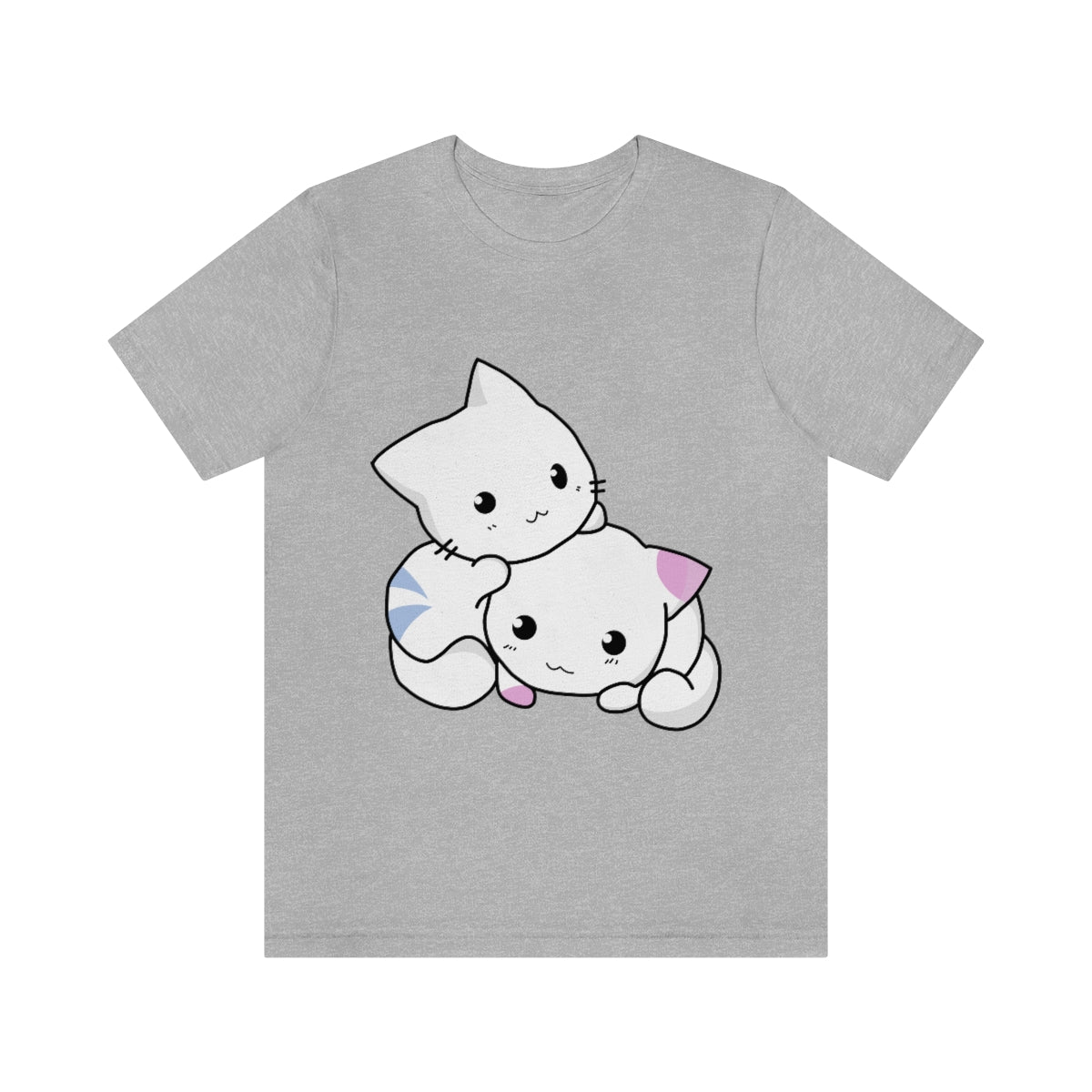 Cat Anime Lovers Unisex Jersey Short Sleeve T-Shirt Ichaku [Perfect Gifts Selection]