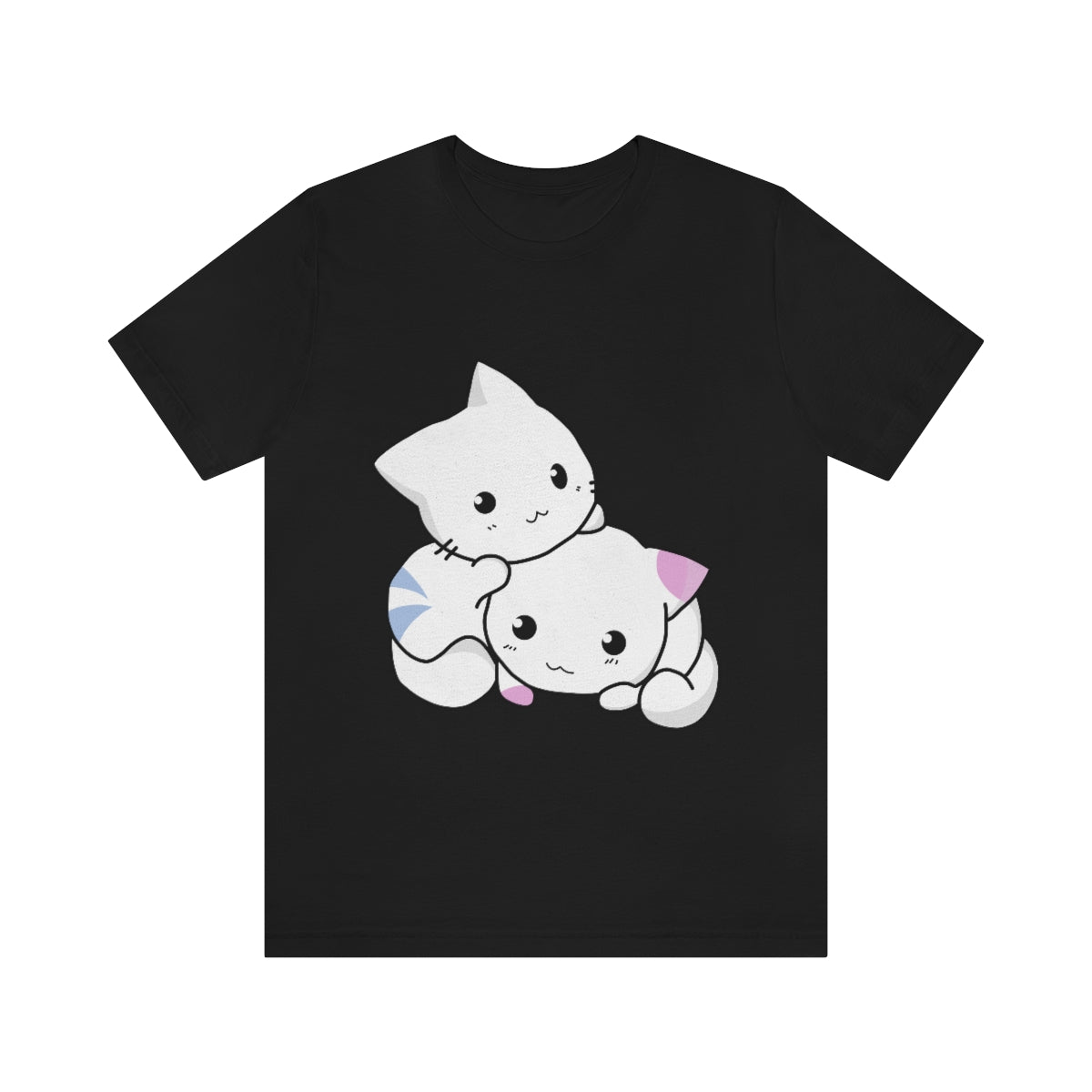 Cat Anime Lovers Unisex Jersey Short Sleeve T-Shirt Ichaku [Perfect Gifts Selection]